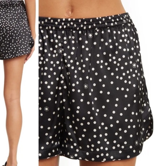 Stella McCartney polka dot celana silk pajama casual pull on shorts small - Picture 7 of 9